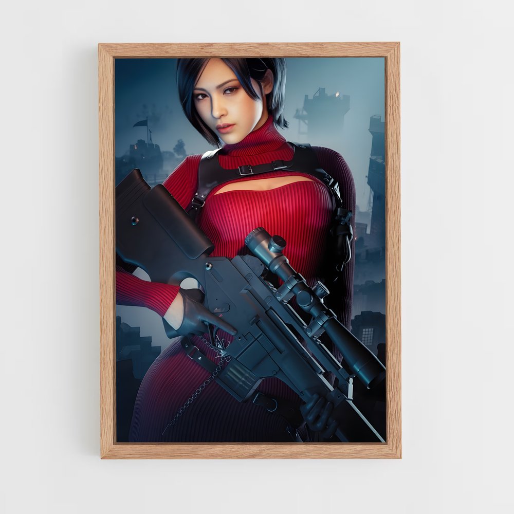 Poster Ada la Rouge – affiche Resident Evil (vue 4)
